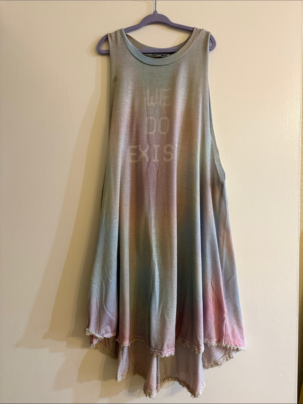 Wildfox Pastel Tie-Dye Swing Tank Tunic - Multicolor